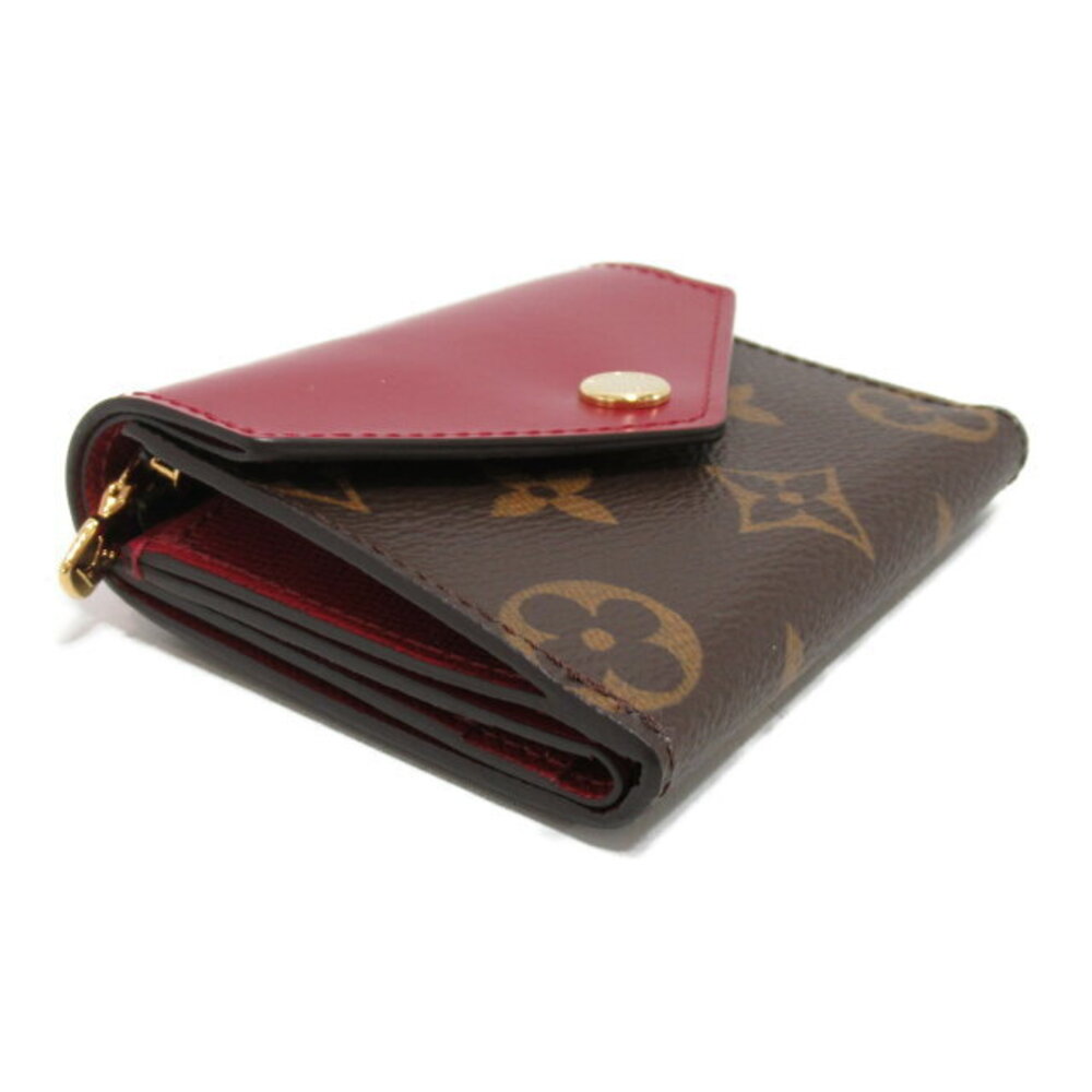 Louis Vuitton Zoe Portefeuille Wallet Tri fold Brown Purple Fuchsia Pink - Picture 3 of 10